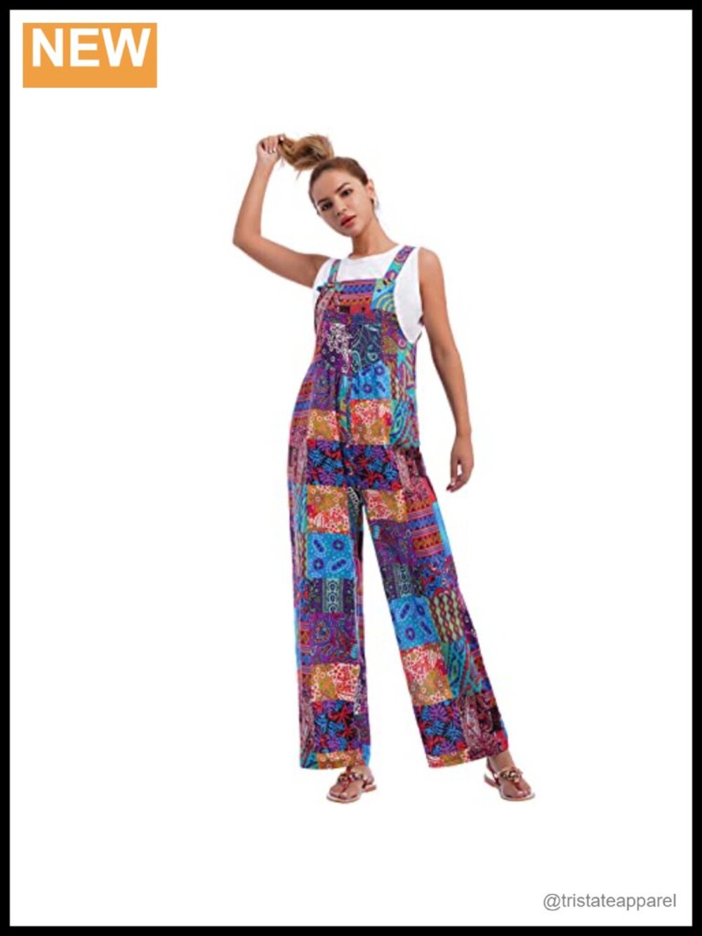 Women's Sleeveless Straps Dual Pocket Tie Front Loose Overalls Jumpsuit